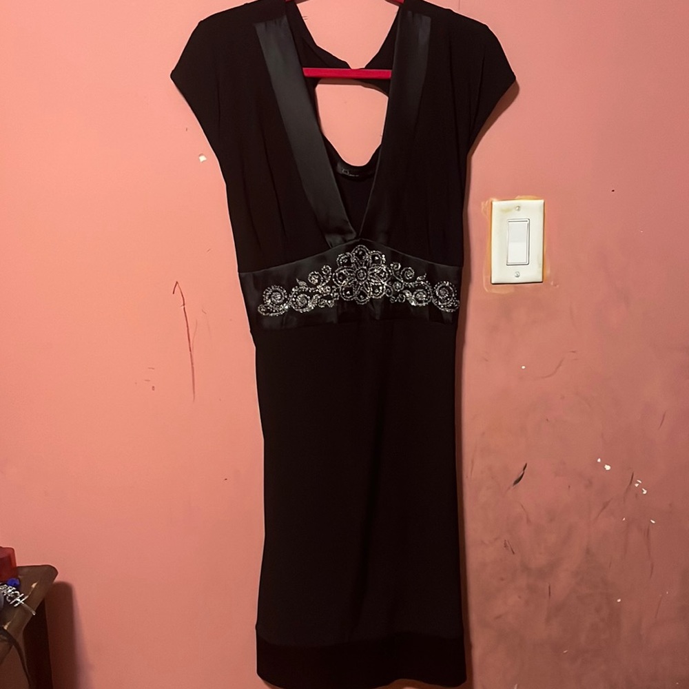 Black and silver dress